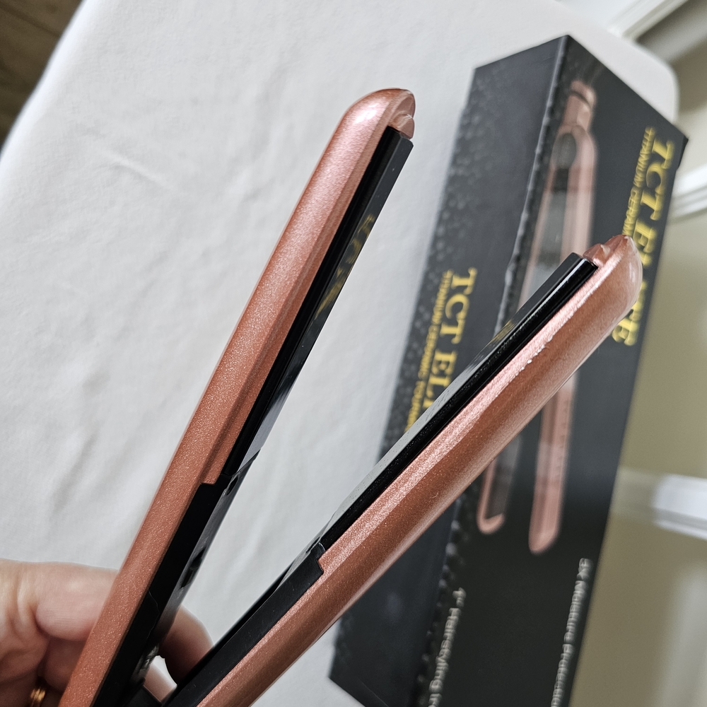 TCT Elite Hair Styling Flat Iron Titanium Ceramic Tourmaline with Box - Picture 2 of 5